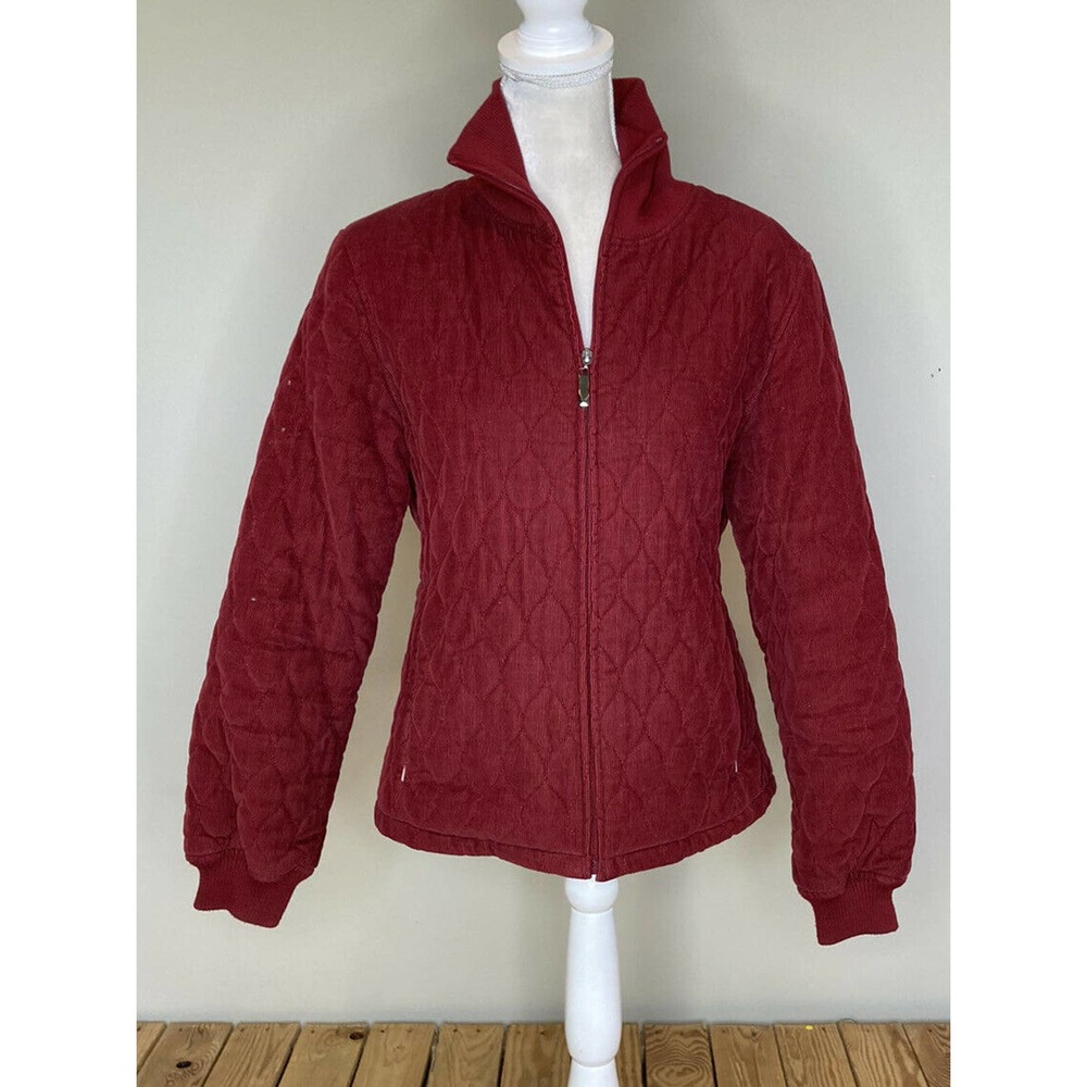 Aeros Quilted Jacket Size Small Women’s Red Full Zip